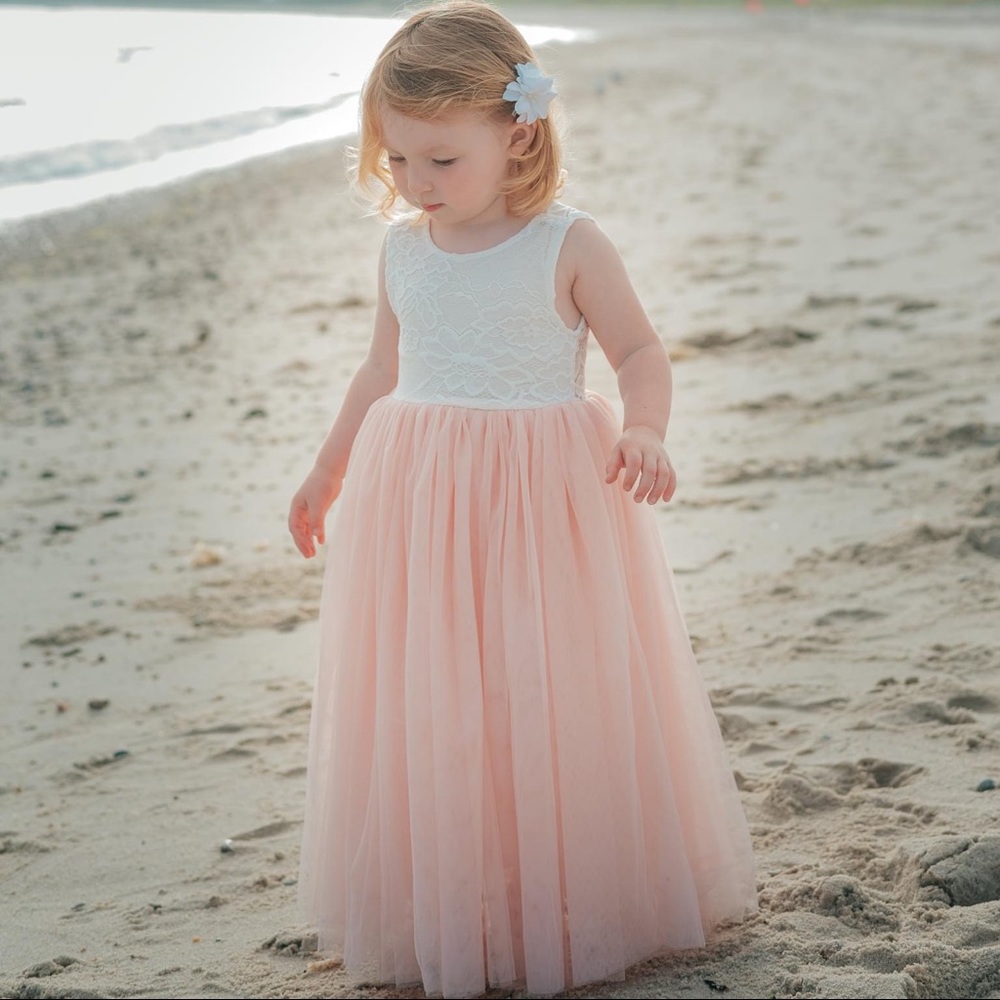 3T lace and pink dress